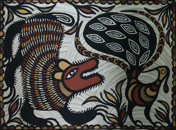 Sohrai Bear Beneath Sacred Tree