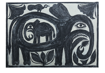 Khovar Elephant and Bird Harmony