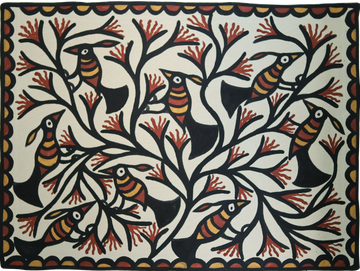 Sohrai Birds in Blooming Tree