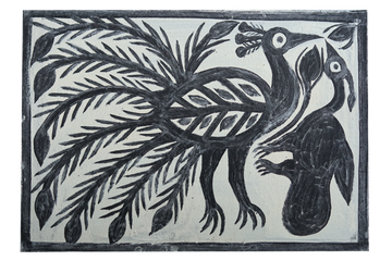 Khovar Peacock Pair Folk Art