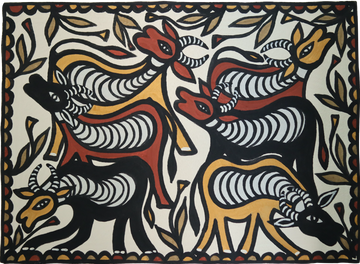 Sohrai Horned Herd Folk Art