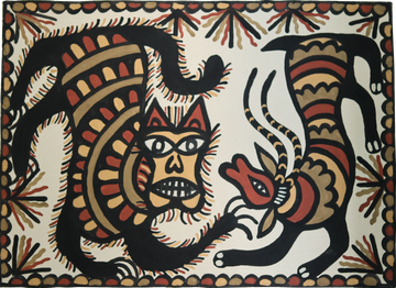 Sohrai Lion and Antelope Encounter