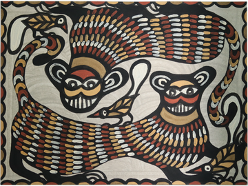Sohrai Twin Monkeys and Birds