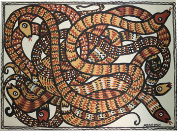 Sohrai Sacred Serpent Circle Art